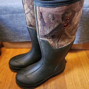 Women's Size 9 SHE Outdoor True Timber Camo Utility Waterproof Rubber Boots